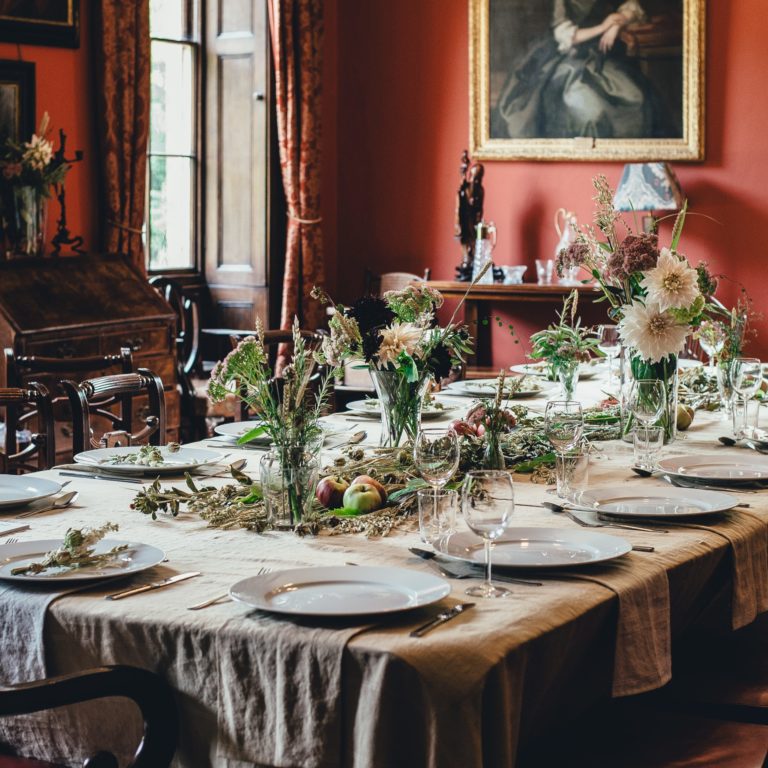 Antique dining room setting