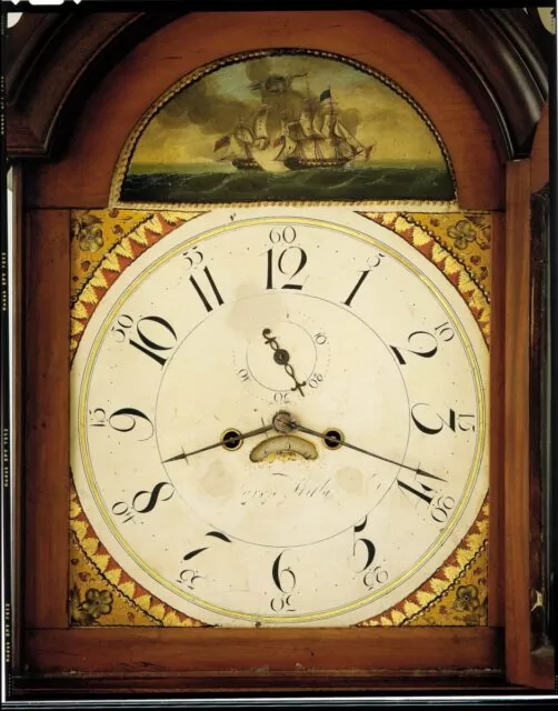 Painted Dial from Mahogany Tallcase Clock, Case by John Doggett (1780–1857), Works by Aaron Willard Jr. (1783–1864), Circa 1825. 