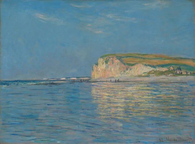 Low Tide at Pourville, near Dieppe, 1882, 1882. Claude Monet (French, 1840–1926). Oil on fabric; framed: 65.4 x 106.7 x 10.5 cm (25 3/4 x 42 x 4 1/8 in.); unframed: 59.9 x 81.3 cm (23 9/16 x 32 in.). The Cleveland Museum of Art, Gift of Mrs. Henry White Cannon, 1947.196