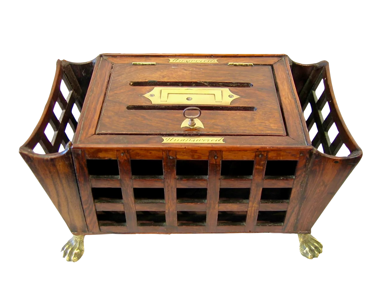 Regency Rosewood Letter Box, c.1825