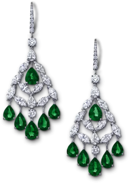 Jewellery valuations emerald & diamond earings