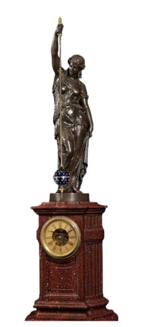 French mystery clock by Eugéne Farcot (1830-1896) and Albert-Ernest Carrier-Belleuse (1824-1887), made for the Great London Exhibition of 1862