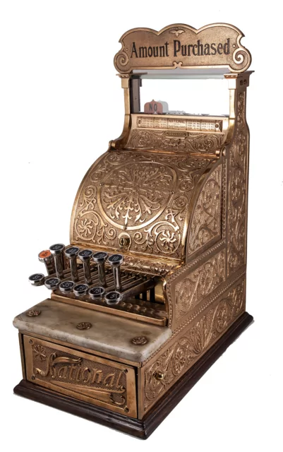 Antique National cash register