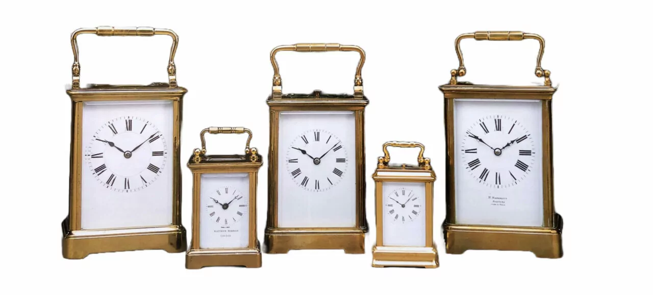 Selection of carriage clocks, early 20th century.