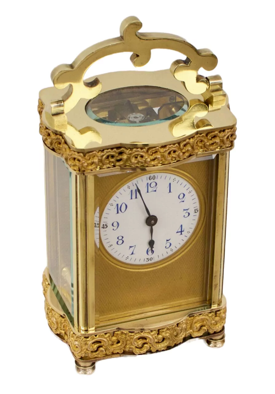 Carriage clock in Louis XV Doucine case, early 20th century.