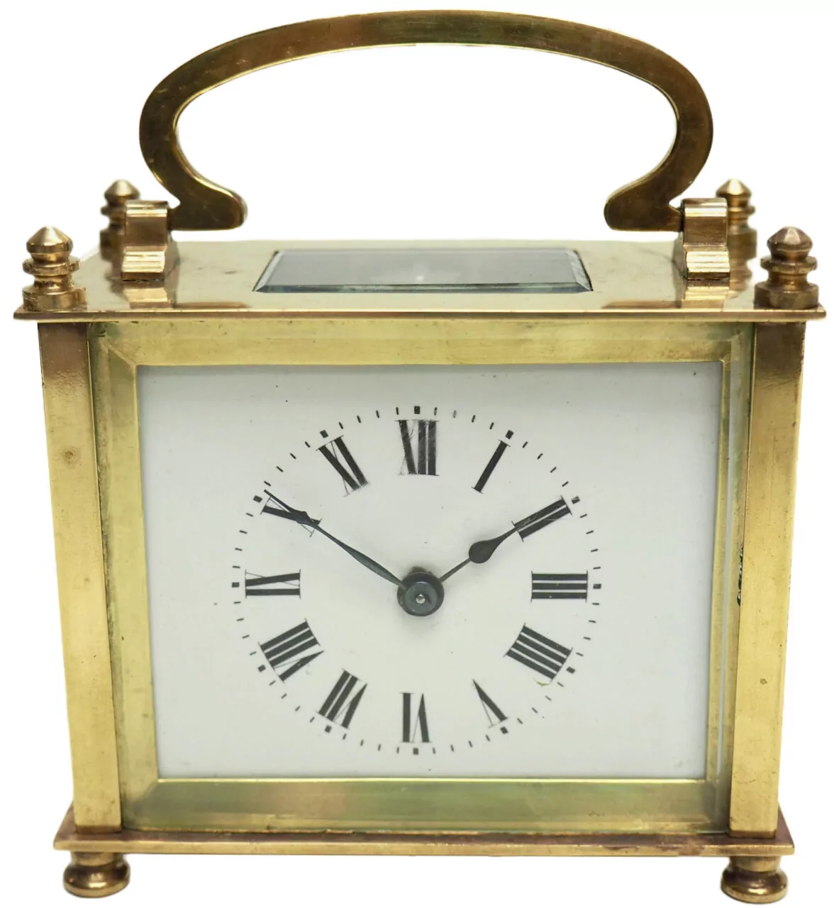 Carriage clock in oblong case by Couaillet Frères, circa 1930.