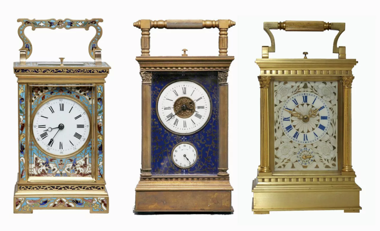Cloisonné enamel carriage clock