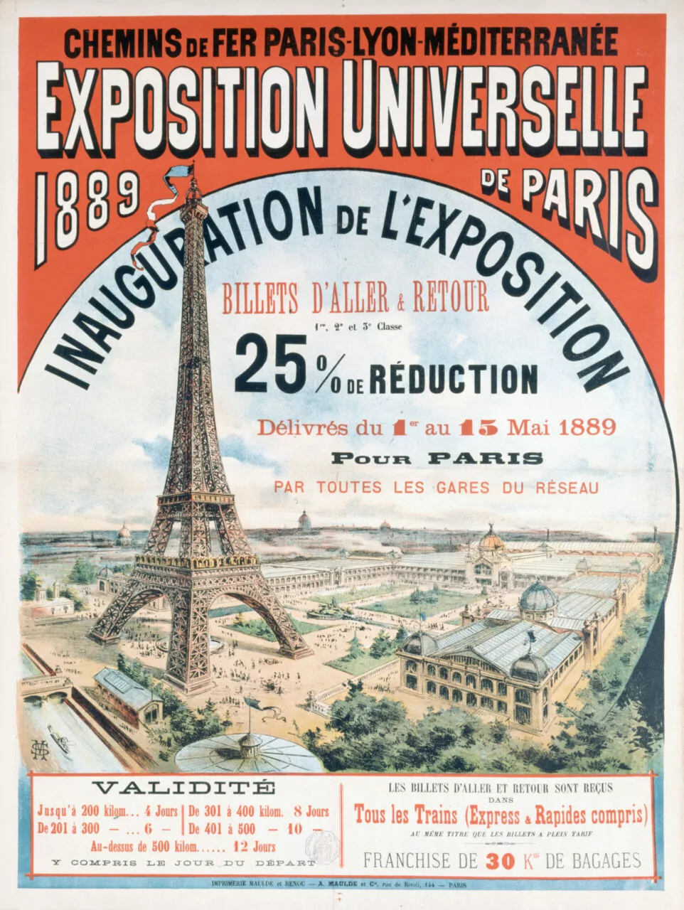 Inauguration of the Universal Exhibition of 1889. Paris-Lyon-Mediterranean railways. Paris, Carnavalet Museum