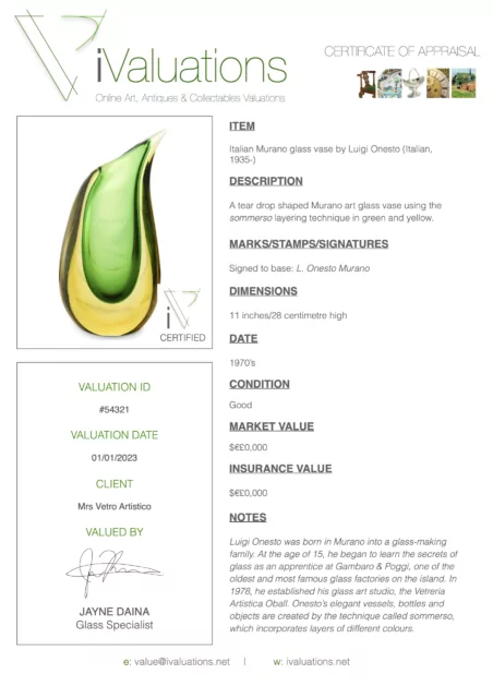 Receive a valuation certificate from iValuations