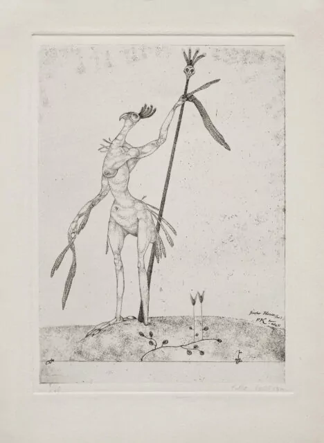 Paul Klee (1879-1940), Aged Phoenix (Invention 9), etching.