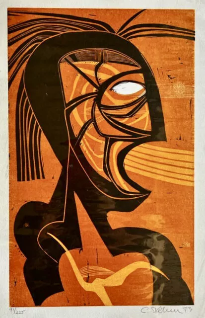 Cecil Skotnes (1926-2009), Shaka Sworn in Head of the Zulu Clan (13)