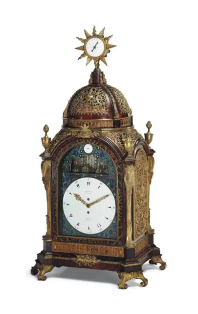 Automaton clock with pipe organ by Henry Borrell and Marwick Markham, circa 1780.