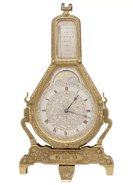 Victorian strut clock in the manner of Thomas Cole, circa 1860.
