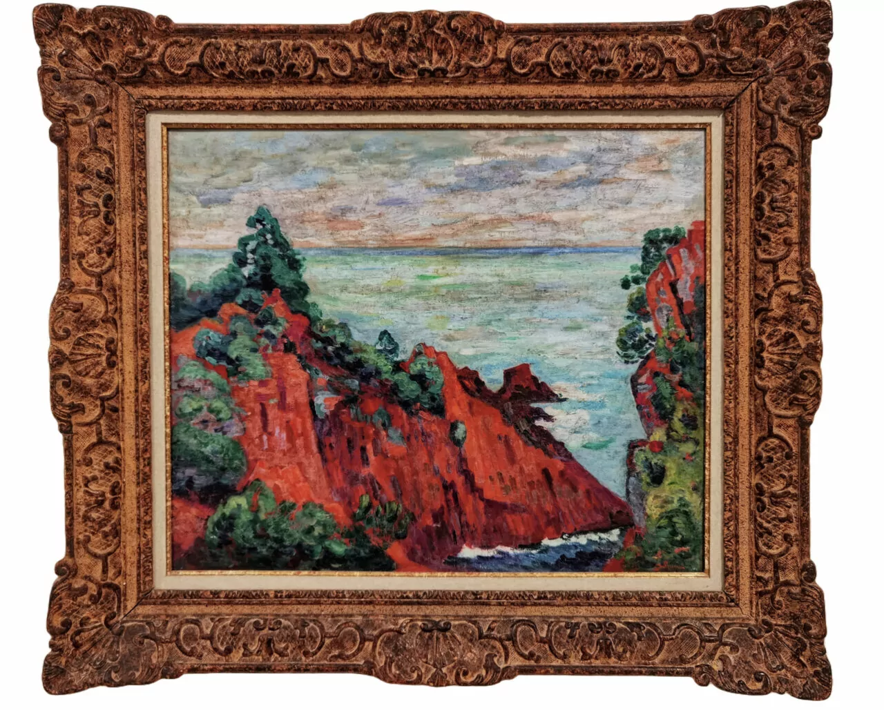 Oil on canvas by Jean-Baptiste Armand Guillaumin (1841-1927), Pointe Notre-Dame-du-Trayas 1913.
