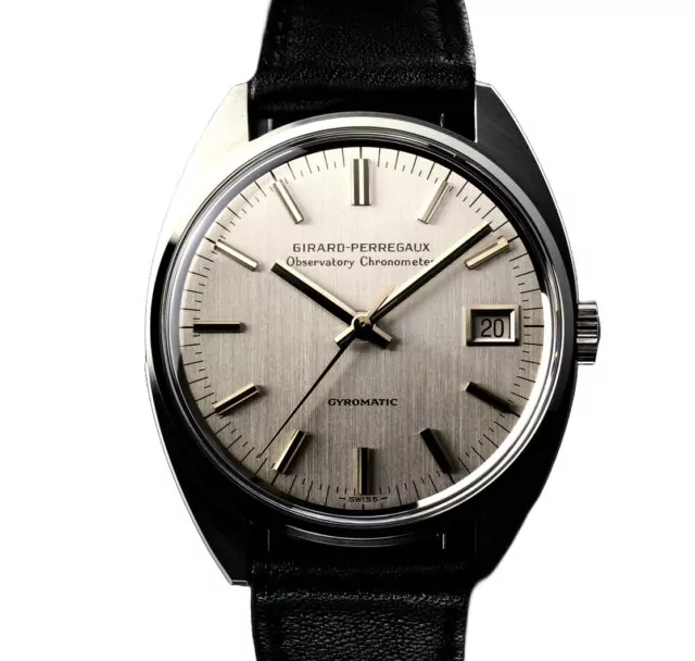 Girard-Perregaux Gyromatic HF, which beats at 36,000 vibrations/hour, circa 1965.