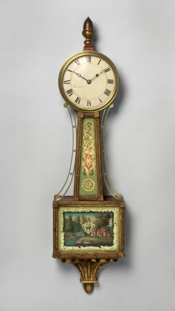 American Banjo Clock by Lemuel Curtis (b. 1790) and Joseph Nye Dunning (1793–1841), 1811-1816.