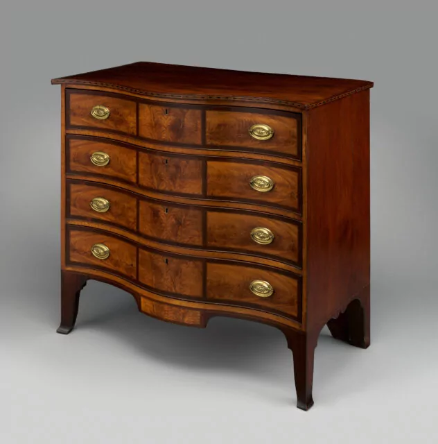 American Mahogany Federal Chest-of-Drawers, 1795-1805.