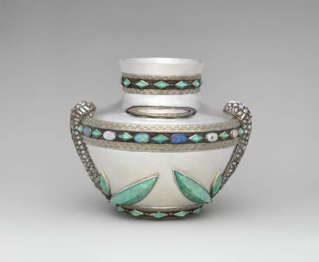 Vase by Tiffany & Co, silver, silver-gilt, freshwater baroque pearls, amazonite, opals.
