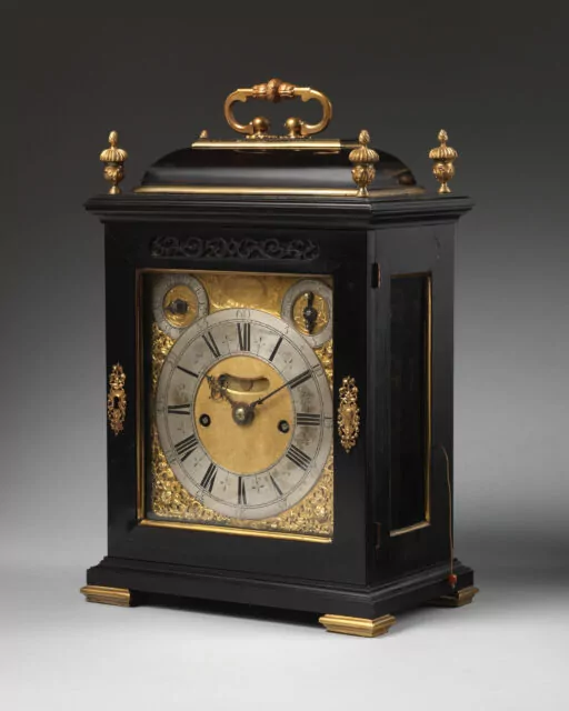 Ebony Table Clock by Thomas Tompion (British, 1639–1713), circa 1696. 