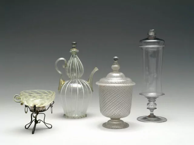 Title: CruetDate: 18th–19th centuryCulture: Italian, Venice (Murano)Medium: GlassDimensions: Height: 9 in. (22.9 cm)Classification: Glass