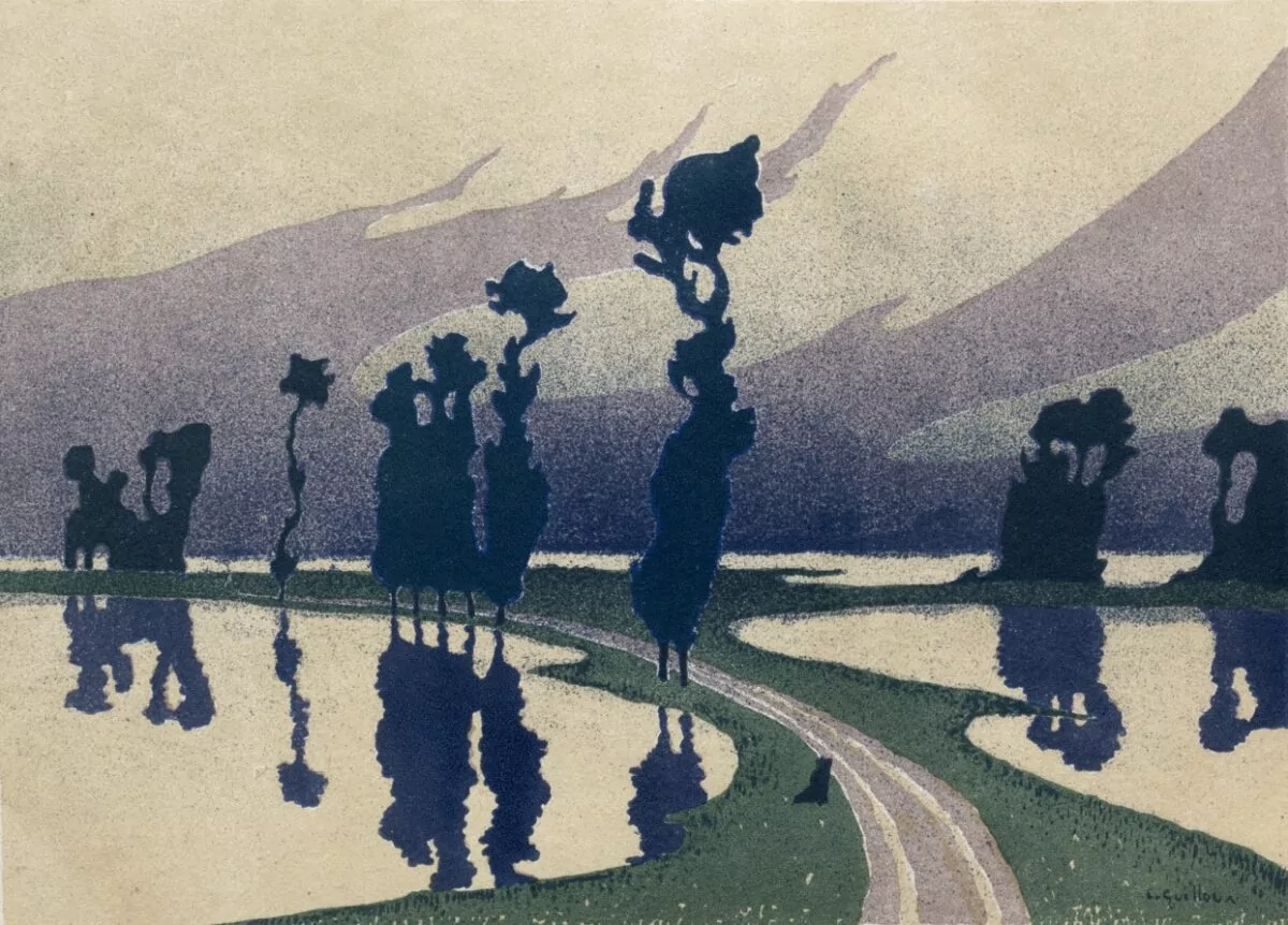 The Deluge, lithograph in colours on wove paper, Charles Guilloux (French, 1866–1946).