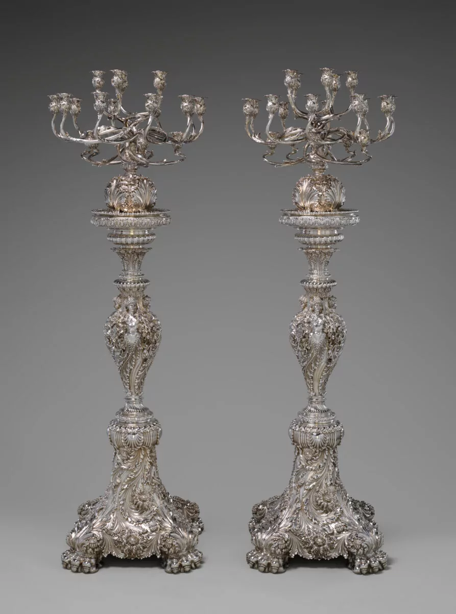 DP-34150-001 Pair of Silver Candelabra by Tiffany & Co. (American, New York, NY, 1837–present), 1884.