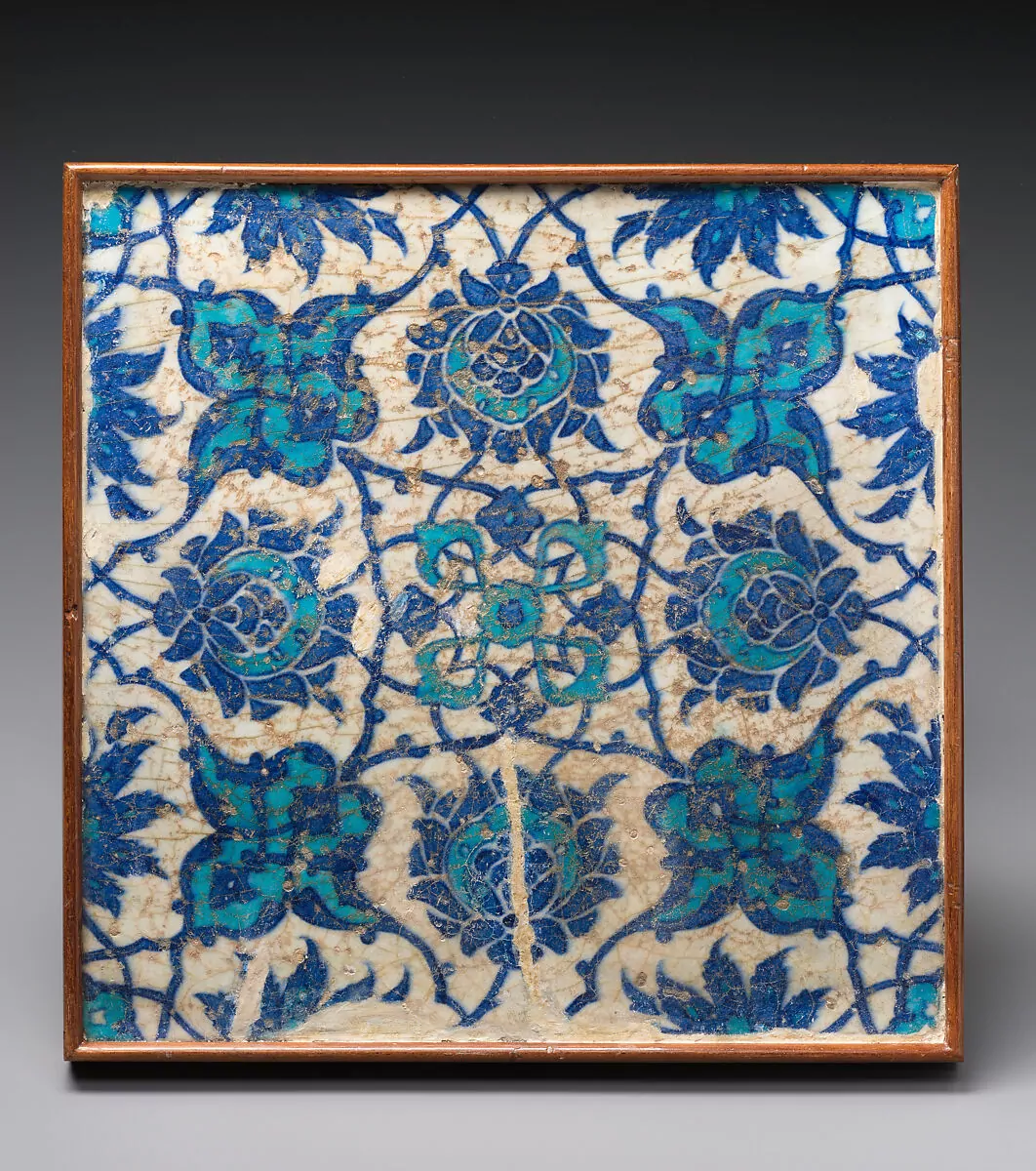 Stonepaste Tile, Syria, Damascus, second half 16th century